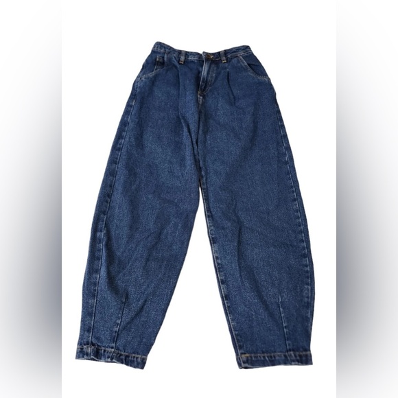 Zara Denim - Zara Jeans 2 Blue Relaxed Fit Tapered Leg Slouchy Boho Bloggers Fave High-Rise